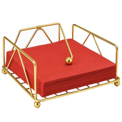 Suport decorativ metalic pentru servetele Pufo Goldie, 18.5 x 9 cm, auriu foto