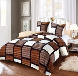 Cumpara ieftin Lenjerie Pat Cocolino Mocca Co030, Microfibra Plusata, 3 Piese, , Alb, Maro