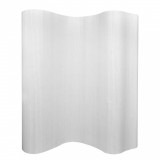 Paravan de cameră, alb, 250 x 165 cm, bambus, vidaXL
