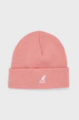 Kangol caciula culoarea roz, din tricot gros