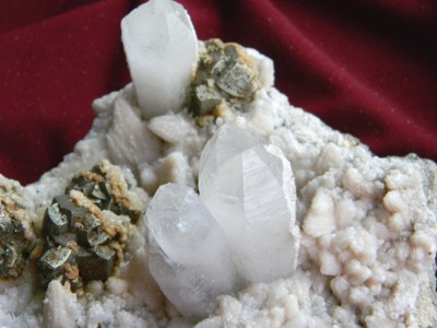 Specimen minerale - CUART, PIRITA SI CALCITA (BB3) foto