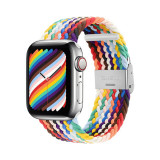 Cumpara ieftin Curea Apple Watch Braided Loop Rainbow 45 44 42mm