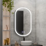 Oglinda LED Ovala 50x80, Velara Touch, Sistem Dezaburire, Dimabila ModernLight Concept