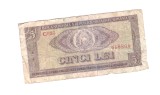 Bancnota 5 lei 1966, circulata, uzata