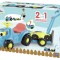 ECOIFFIER SET TRACTOR RIDE CU REMORCA SI COSITOARE SuperHeroes ToysZone