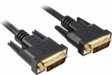 Cablu DVI-D Dual Link 24+1 pini T-T 0.5m Negru, KPDVI2-05, Oem