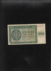 Rar! Spania 100 pesetas 1936 Burgos seria5226803 foto