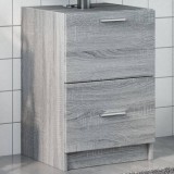 vidaXL Dulap de chiuvetă, gri sonoma, 40x37x59 cm, lemn prelucrat