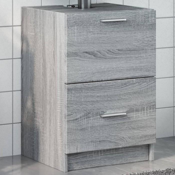 vidaXL Dulap de chiuvetă, gri sonoma, 40x37x59 cm, lemn prelucrat