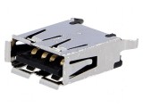 Conector USB A soclu THT 4 pini pentru PCB, TE Connectivity