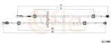 Cablu transmisie manuala Fiat Doblo, Doblo Cargo, Doblo Sasiu Motor 1.3 D Multijet, 1.4, 1.4, 1.4, 1.4 Natural Power, 1.4 Natural Power, lungime