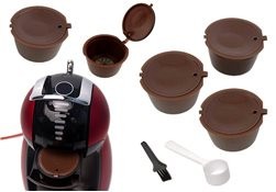 Set 5 capsule cafea, reutilizabile, compatibile cu Dolce Gusto, maro foto