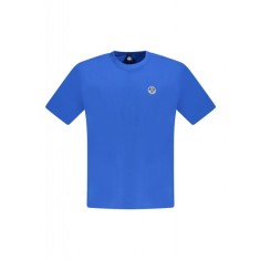 Tricou barbati, cu mini logo brodat, Regular fit, Albastru deschis, M