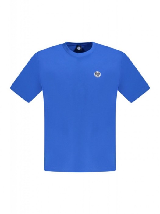 Tricou barbati, cu mini logo brodat, Regular fit, Albastru deschis, M