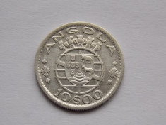 10 escudos 1955 Angola-argint foto