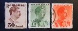 Rom&acirc;nia Regat - Regele Carol al II-lea (1930&ndash;1934) - (50b Brun, 2L Verde, 4L Portocaliu, Dintelate, Ștampilate / Neștampilate) RO1