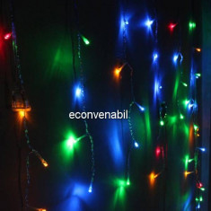 Perdea Luminoasa Craciun 2x2m 320LED Multicolor Fir Alb 5812M CL foto