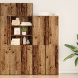 vidaXL Highboard Lemn Vechi 40x42.5x185 cm Lemn Compozit