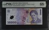 50000 lei 2001 PMG68 UNC bancnota gradata