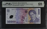 50000 lei 2001 PMG68 UNC bancnota gradata