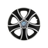 Set 4 Capace Roti 15 inchi (R15) Bis Gri-Negru, Compatibile Cu Volkswagen