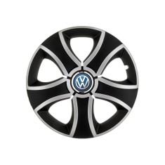 Set 4 Capace Roti 15 inchi (R15) Bis Gri-Negru, Compatibile Cu Volkswagen