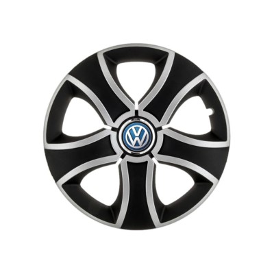 Set 4 Capace Roti 15 inchi (R15) Bis Gri-Negru, Compatibile Cu Volkswagen foto
