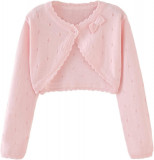 Pulover Cardigan pentru fete mici Bolero Shrug Copii cu m&acirc;necă lungă Cropped D, Oem