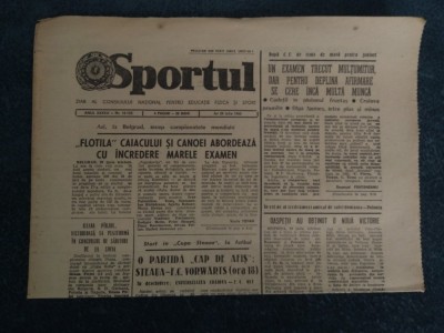 ZIARUL SPORTUL 29 IULIE 1982 foto