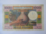 Raritate! Djibouti 1000 Francs 1974 bancnotă recondiționată,vedeți imaginile