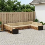 Cumpara ieftin Set de canapele de exterior 10 buc. 10-Locuri Natural si Bej