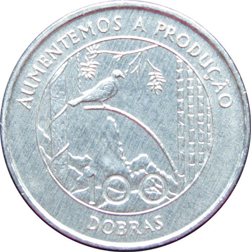 Sao Tome &amp; Principe 100 Dobras 1997 - (FAO) 17.5mm, V18, KM-87 UNC !!!