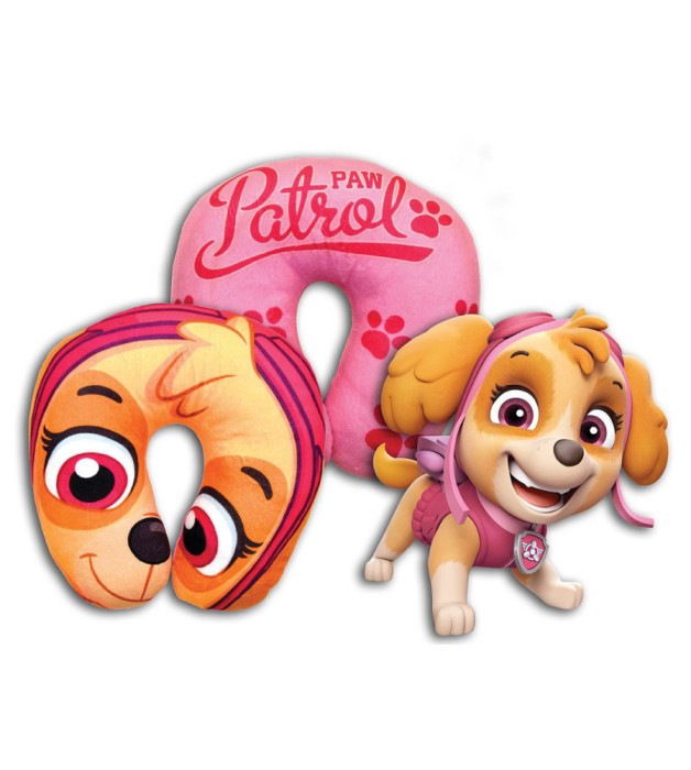 Perna gat pentru calatorii model patrula catelusilor (Paw Patrol) Roz