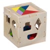 Cub Educativ, VD VERY DREAM, Forme Geometrice si Puzzle, Lemn, 14x14x14cm