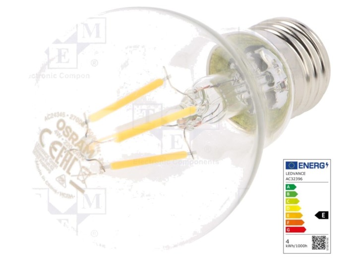 Lampă LED E27 4W 2700K, 470lm