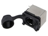 Conector RJ45 AMPHENOL Cat 5e ecranat 8p8c THT 19,8x24mm RJXS8FP5HPE