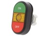 Comutator Dublu ABB 22mm IP66 Rosu/Verde Plat - 2 Pozitii, Montaj Panou