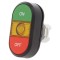 Comutator dublu 22mm roșu/verde IP66