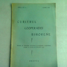 REVISTA CURIERUL COOPERATIEI BIHORENE NR.3/ 1 IUNIE 1937