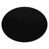 Covor de spalat modern LINDO cerc negru, anti-alunecare, shaggy, cerc 150 cm