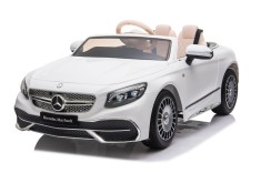 Masinuta electrica Mercedes S650 MAYBACH, 90W, 12V, PREMIUM Alb foto