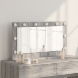 vidaXL Oglindă de toaletă Gri Sonoma Placă particulă, Sticlă