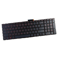 Tastatura laptop HP 255 G6 luminata (lumina rosie) fara rama US foto