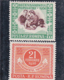 ROMANIA 1956 LP 403 , RECENSAMANTUL POPULATIEI ,MNH, Istorie, Nestampilat