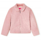 Palton pentru copii din blana artificiala, roz, 128 GartenMobel Dekor, vidaXL