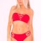 TRUTH OR BARE 2PC BRA SET RED, PINK LIPSTICK - M/L