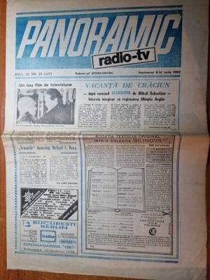 ziarul panoramic radio-tv 8 - 14 iunie 1992 foto