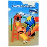 Carte de colorat cu abtibilduri - Insecte |