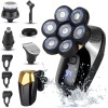 Aparat de Ras Electric Multifunctional Linomag&reg;, Profesional, 7D 5 &icirc;n 1 cu Capete Rotative Flexibile, Display LED, Rezistent la Apa, USB Reincarcabil,