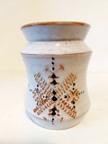 Vaza ceramica studio pottery, modern-rustic stilizat, 11cm